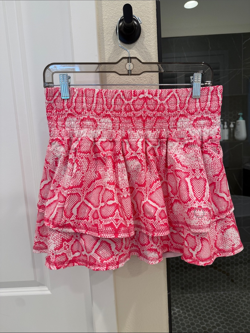 The Bubble Lifestyle Pink Snakeskin Skirt